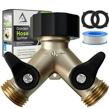 Load image into Gallery viewer, Heavy Duty 2 Way Hose Splitter (Premium Brass for Superior Durability)