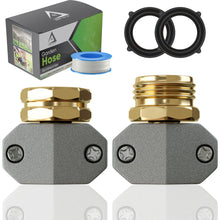 Load image into Gallery viewer, Garden Hose Repair Kit, Male and Female Solid Aluminum Alloy Connectors