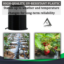 Load image into Gallery viewer, 1/4 Drip Irrigation Tubing, 200 Feet, Flexible PVC Plastic Drip Irrigation, Black