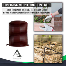 Load image into Gallery viewer, 1/4 Drip Irrigation Tubing, 200 Feet, Flexible PVC Plastic Drip Irrigation, Brown