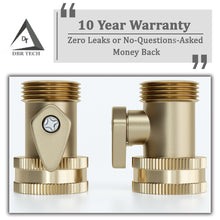 Load image into Gallery viewer, Heavy Duty Brass Shut Off Valve, Garden Connector for Outdoor Lawn
