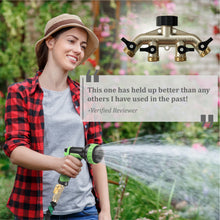 Load image into Gallery viewer, Heavy Duty 4 Way Hose Splitter (Premium Brass for Superior Durability)