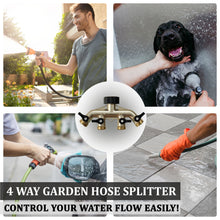 Load image into Gallery viewer, Heavy Duty 4 Way Hose Splitter (Premium Brass for Superior Durability)