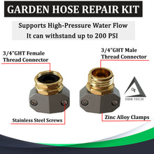 Load image into Gallery viewer, Garden Hose Repair Kit, Male and Female Solid Aluminum Alloy Connectors