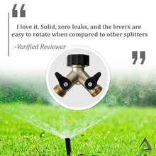 Load image into Gallery viewer, Heavy Duty 2 Way Hose Splitter (Premium Brass for Superior Durability)