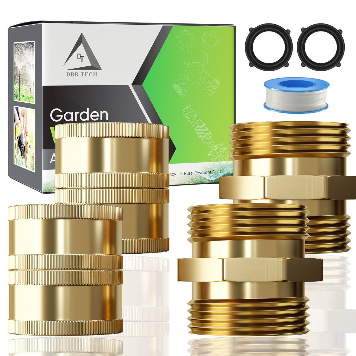 Heavy Duty Garden Hose Adapter, Male to Male and Female to Female Fitt ...