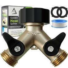 Load image into Gallery viewer, Heavy Duty 2 Way Hose Splitter (Premium Brass for Superior Durability)

