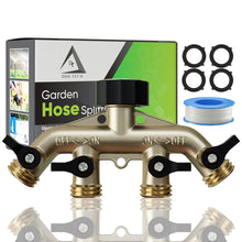 Load image into Gallery viewer, Heavy Duty 4 Way Hose Splitter (Premium Brass for Superior Durability)
