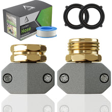 Load image into Gallery viewer, Garden Hose Repair Kit, Male and Female Solid Aluminum Alloy Connectors
