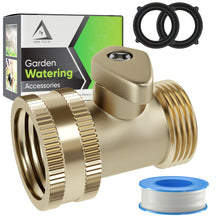 Load image into Gallery viewer, Heavy Duty Brass Shut Off Valve, Garden Connector for Outdoor Lawn
