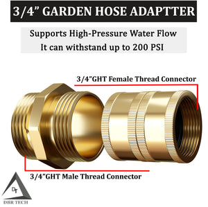 Heavy Duty Garden Hose Adapter, Male to Male and Female to Female Fittings