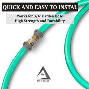 Garden Hose Repair Kit, Male and Female Solid Aluminum Alloy Connectors