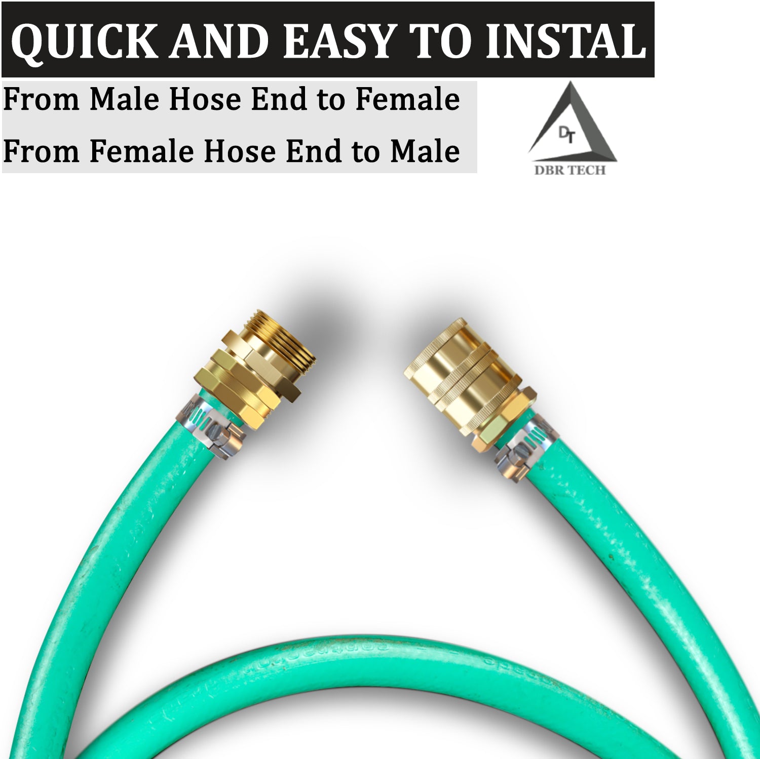 Heavy Duty Garden Hose Adapter, Male to Male and Female to Female