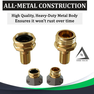 Garden Hose Repair Kit, Male and Female Solid Aluminum Alloy Connectors